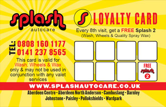 Splash loyalty card